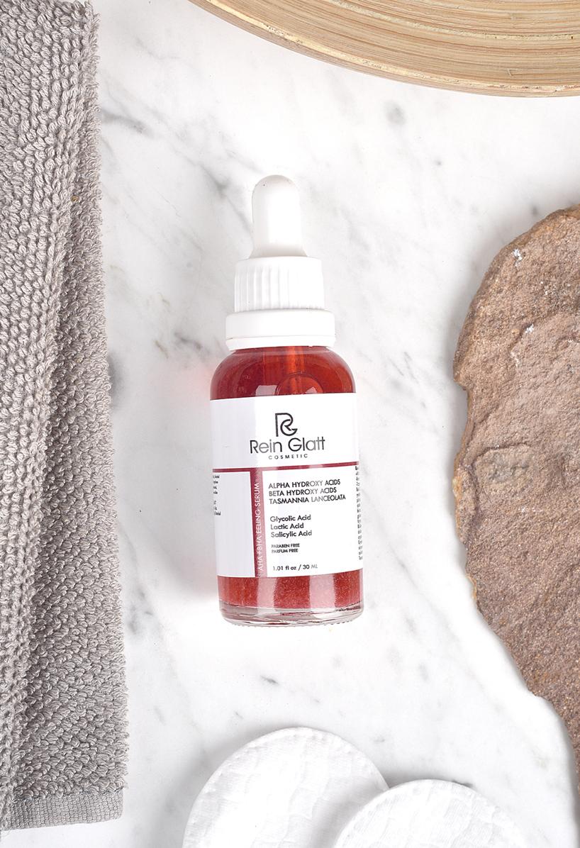 Rein Glatt Cosmetic Aha & Bha Canlandırıcı & Cilt Tonu Eşitleyici Vegan Kırmızı Peeling Cilt Serumu 30 ml