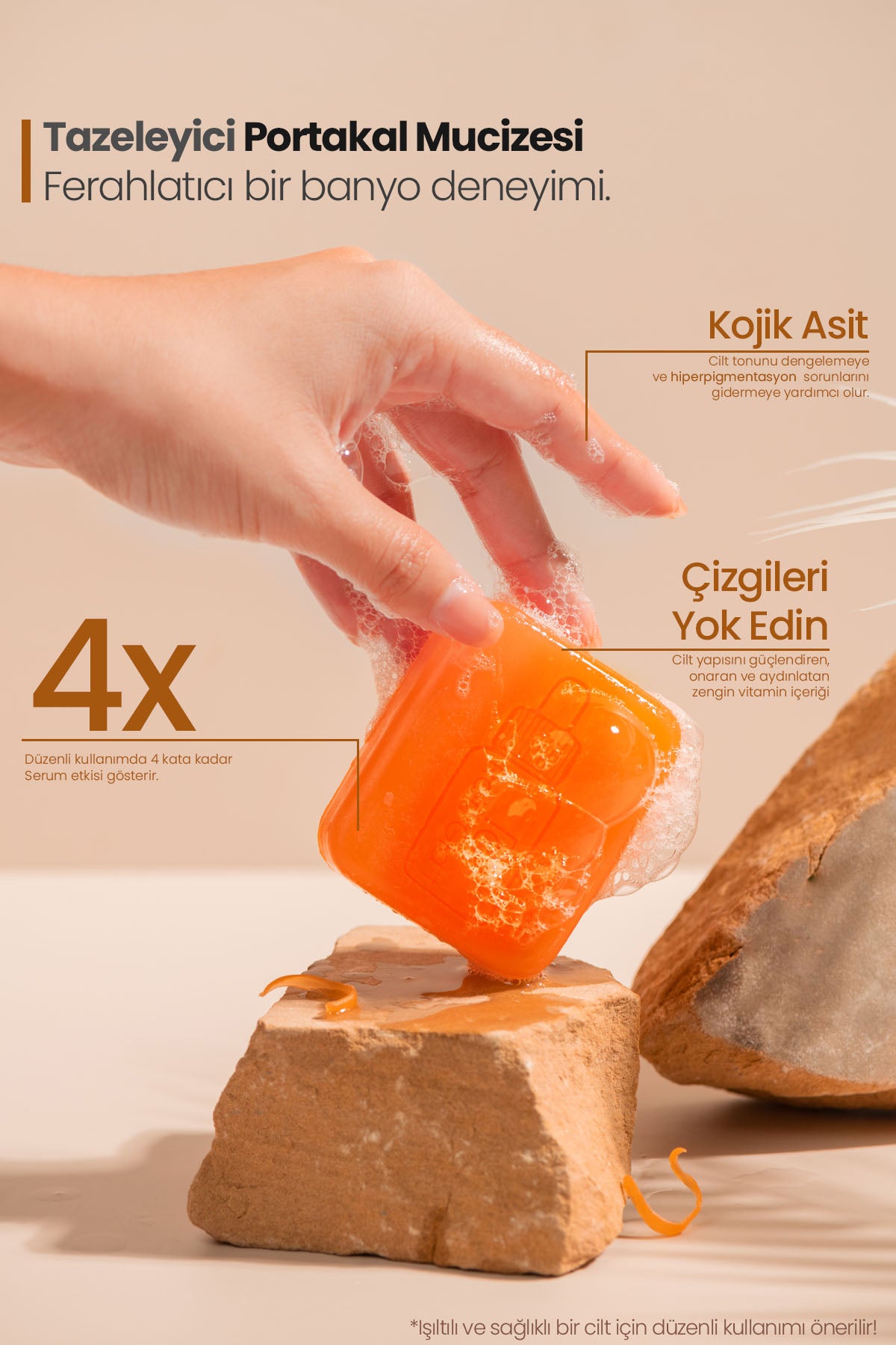 Kojic Asit Sabunu, Zerdeçal Ve Limon Kojik Asit Etkisi Ile Leke Karşıtı Ve Beyazlatıcı KojikSabun
