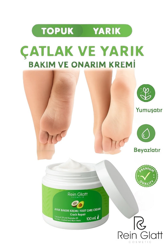Avakado Yağı Ve Hindistan Yağı Özlü Çatlak Ve Kuru Ayaklar Için Onarıcı Mucize Ayak Kremi 100 ml