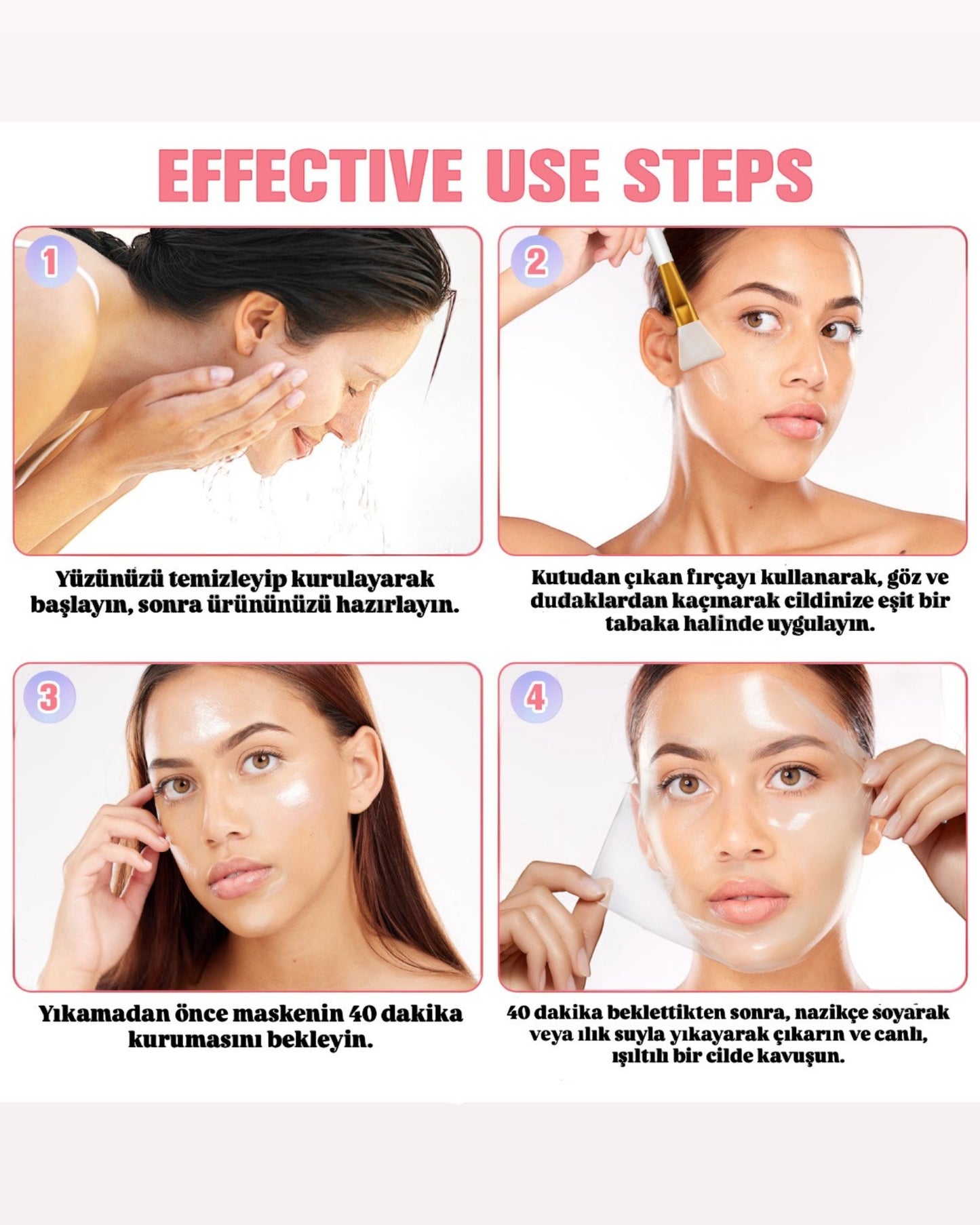 Pembe Greyfurt Özlü |Soyulabilir Kolajen Porselen Cilt Nemlendirici Gece Maskesi Collagen Night Mask